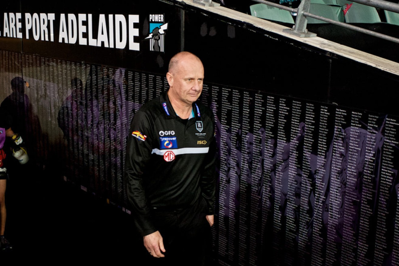 Port Adelaide coach Ken Hinkley. Photo: Michael Errey/InDaily