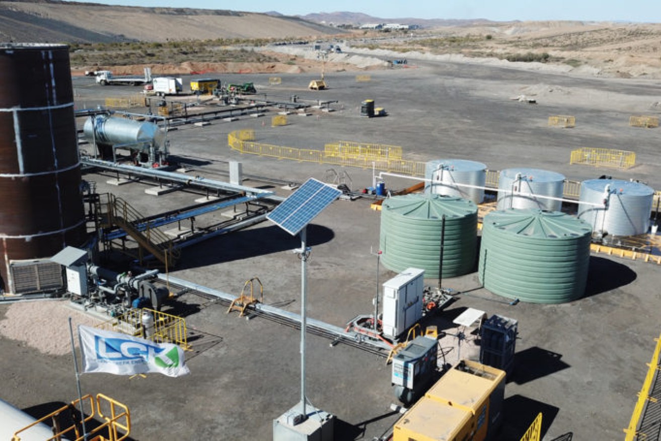 The test site at Leigh Creek for the underground gasification project.