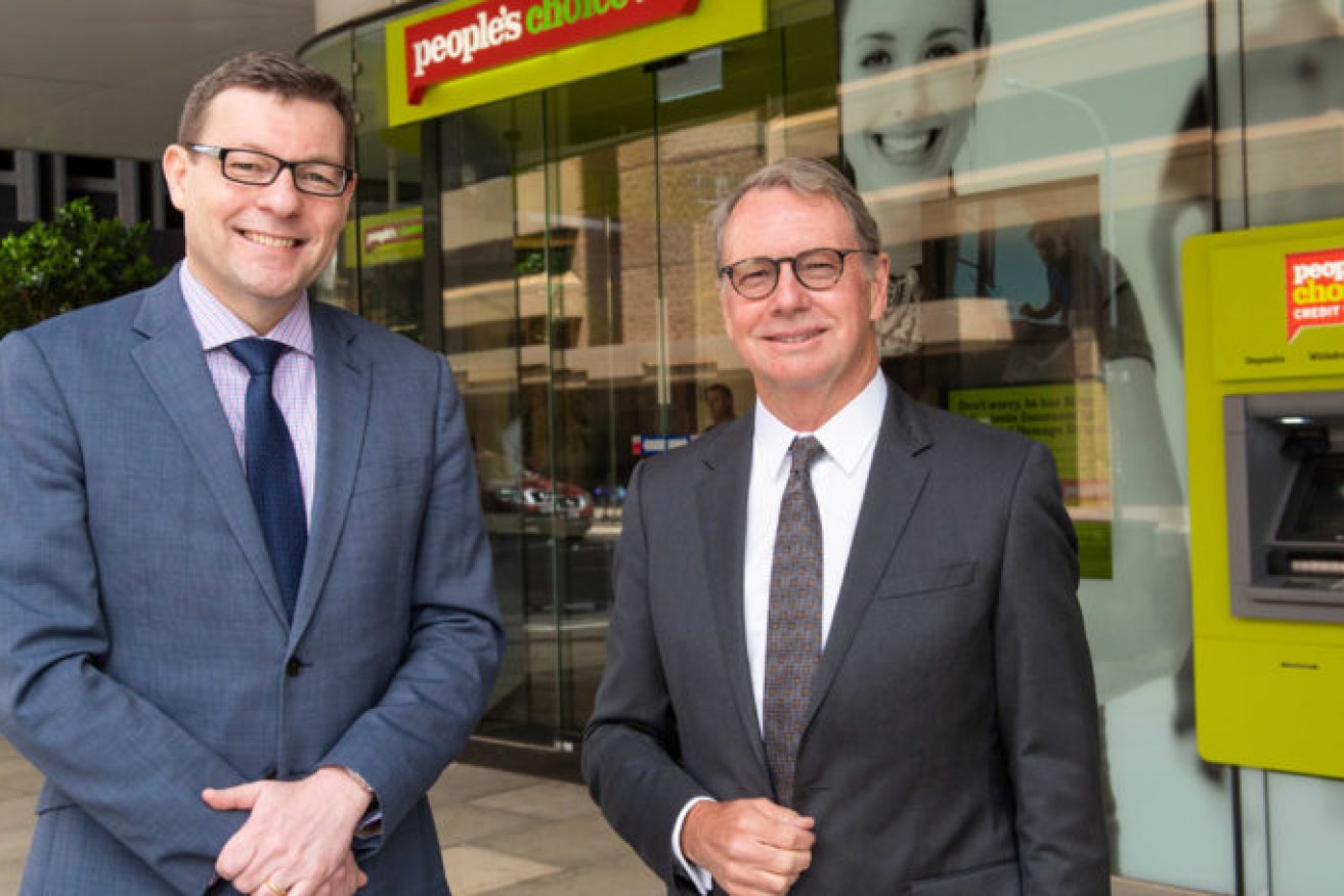 People's Choice Credit Union CEO Steve Laidlaw (left) and chairman Michael Cameron. Photo: supplied