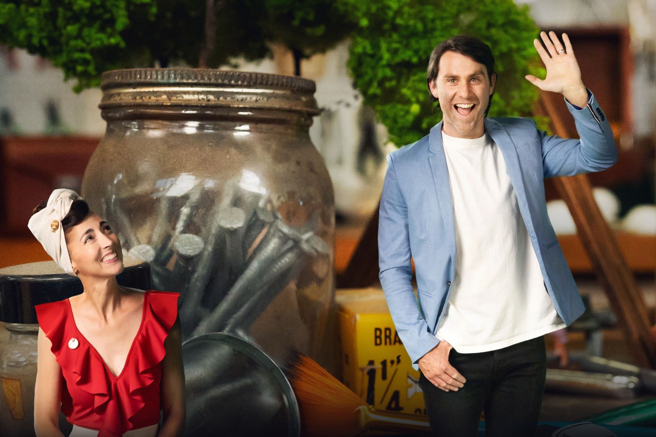 JoAnne Bouzianis-Sellick and Jimmy Rees co-host the three-part television series 'Tiny Oz'. Photo: Northern Pictures / ABC TV
