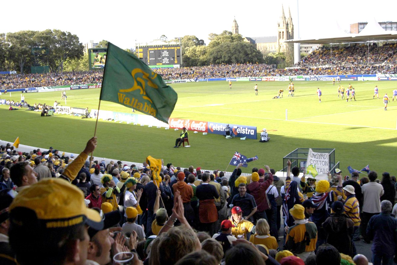 Adelaide Oval on October 25, 2003, when Australia thrashed Namibia by record margin of 142-0. Photo: Tom Miletic/AAP