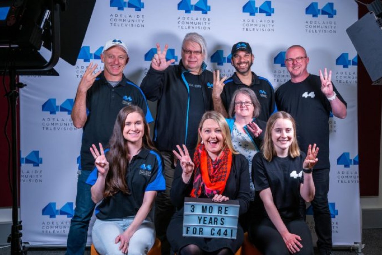 Channel 44 staff and volunteers in 2021 after winning a three-year license extension. Photo: supplied