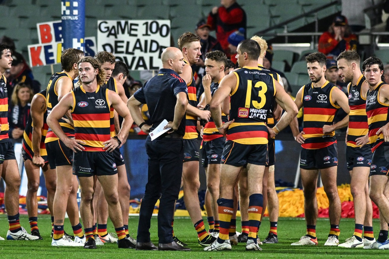 The 100th game at Adelaide Oval wasn't one to celebrate. Photo: Michael Errey / InDaily