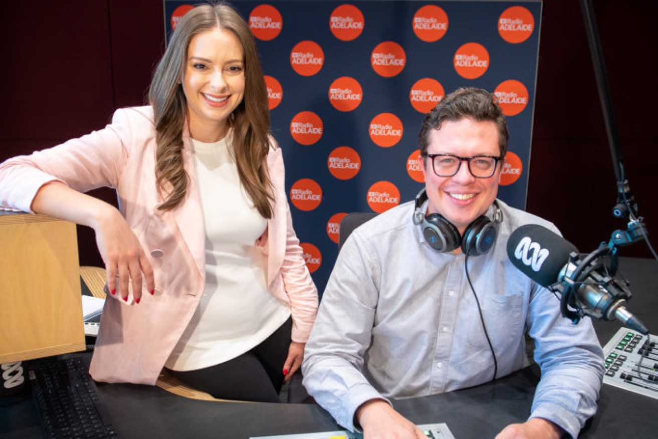 ABC breakfast presenters Stacey Lee and Nikolai Beilharz. Supplied image