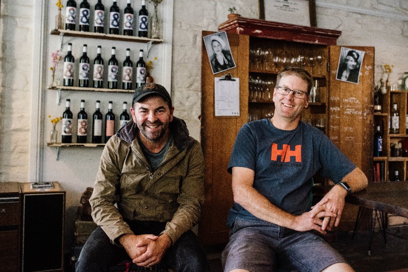 Hither & Yon brothers’ Malcolm and Richard in their McLaren Vale Cellar Door. Photo: Meaghan Coles. 