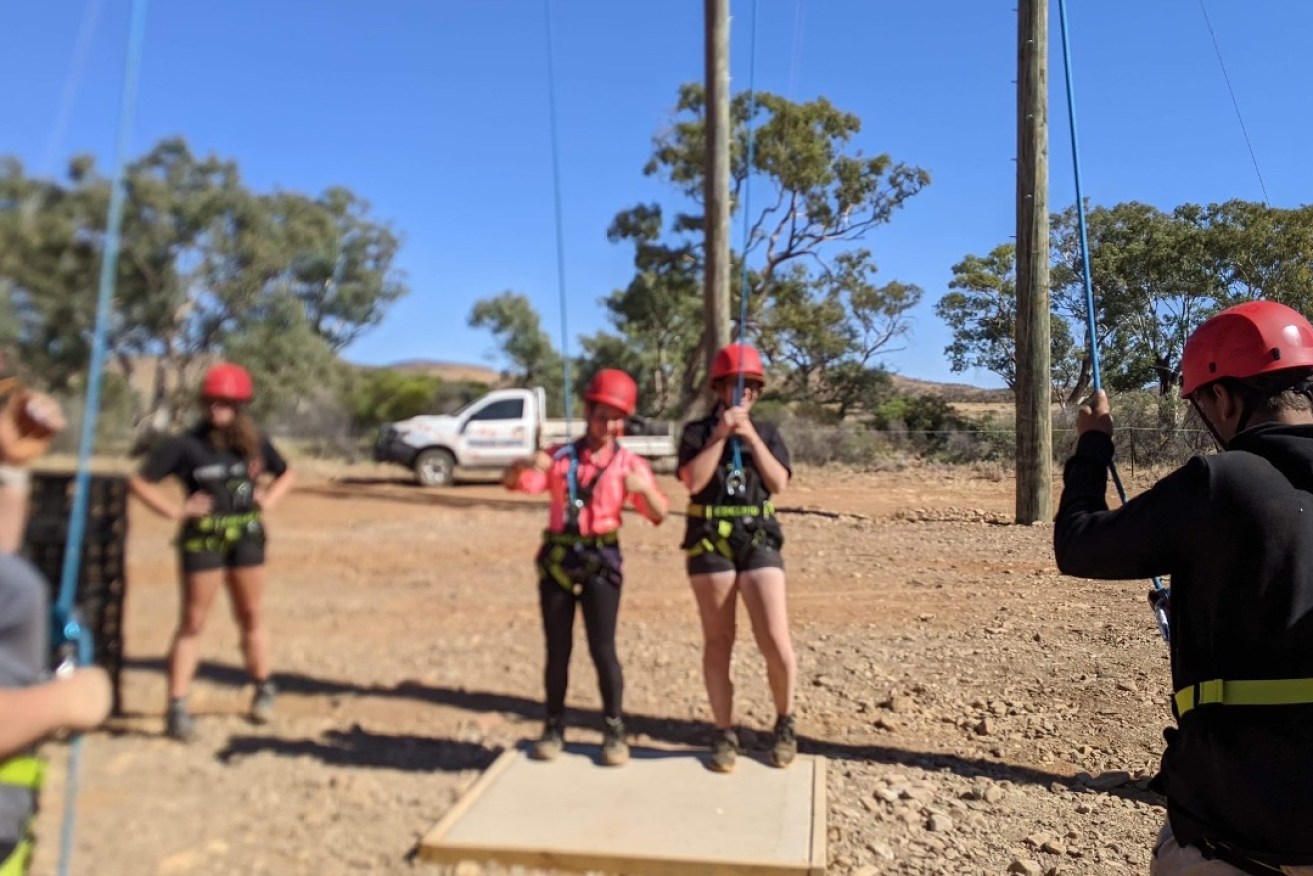 The new high ropes challenge will allow Operation Flinders to help further boost the confidence of its teenage participants. Photo: supplied