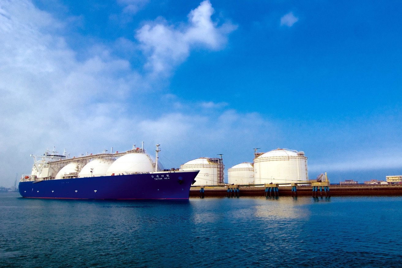An LNG tanker and terminal. Photo supplied.