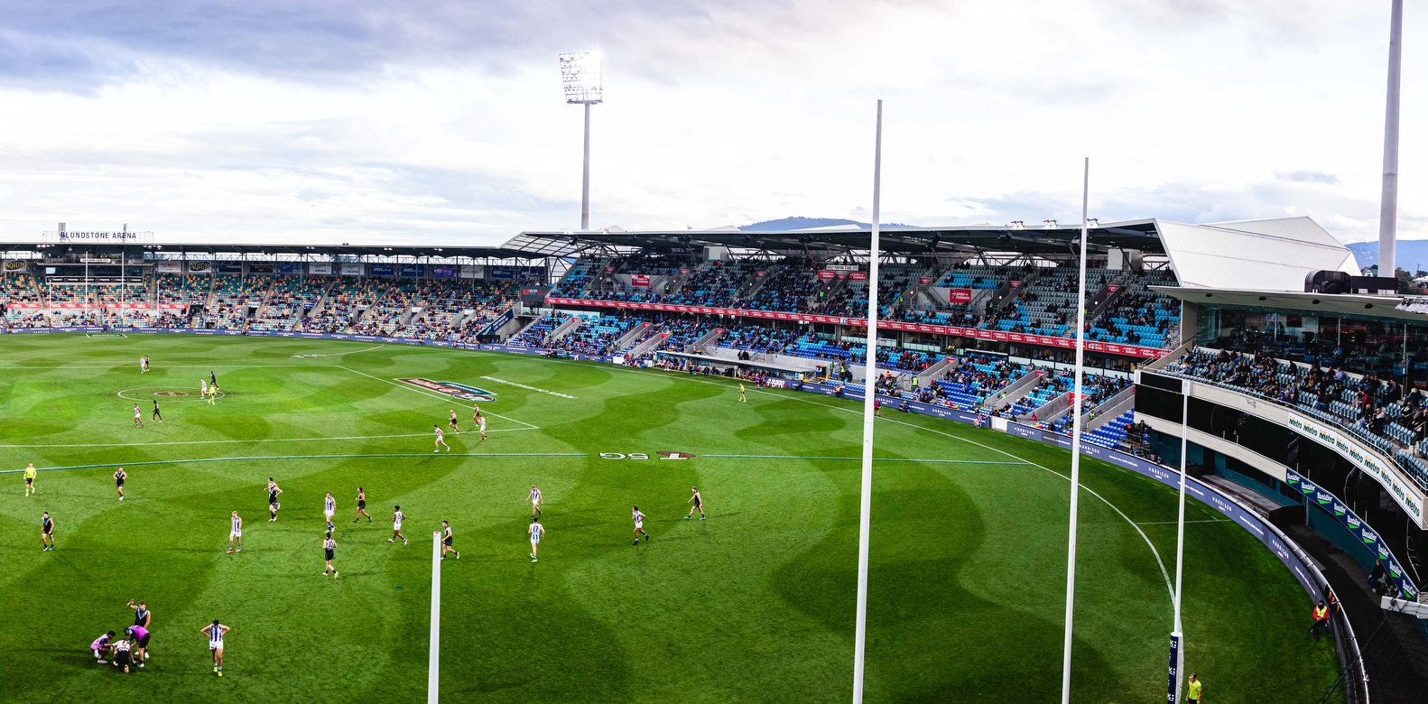 Tassie s AFL bid depends on a new stadium says McLachlan InDaily