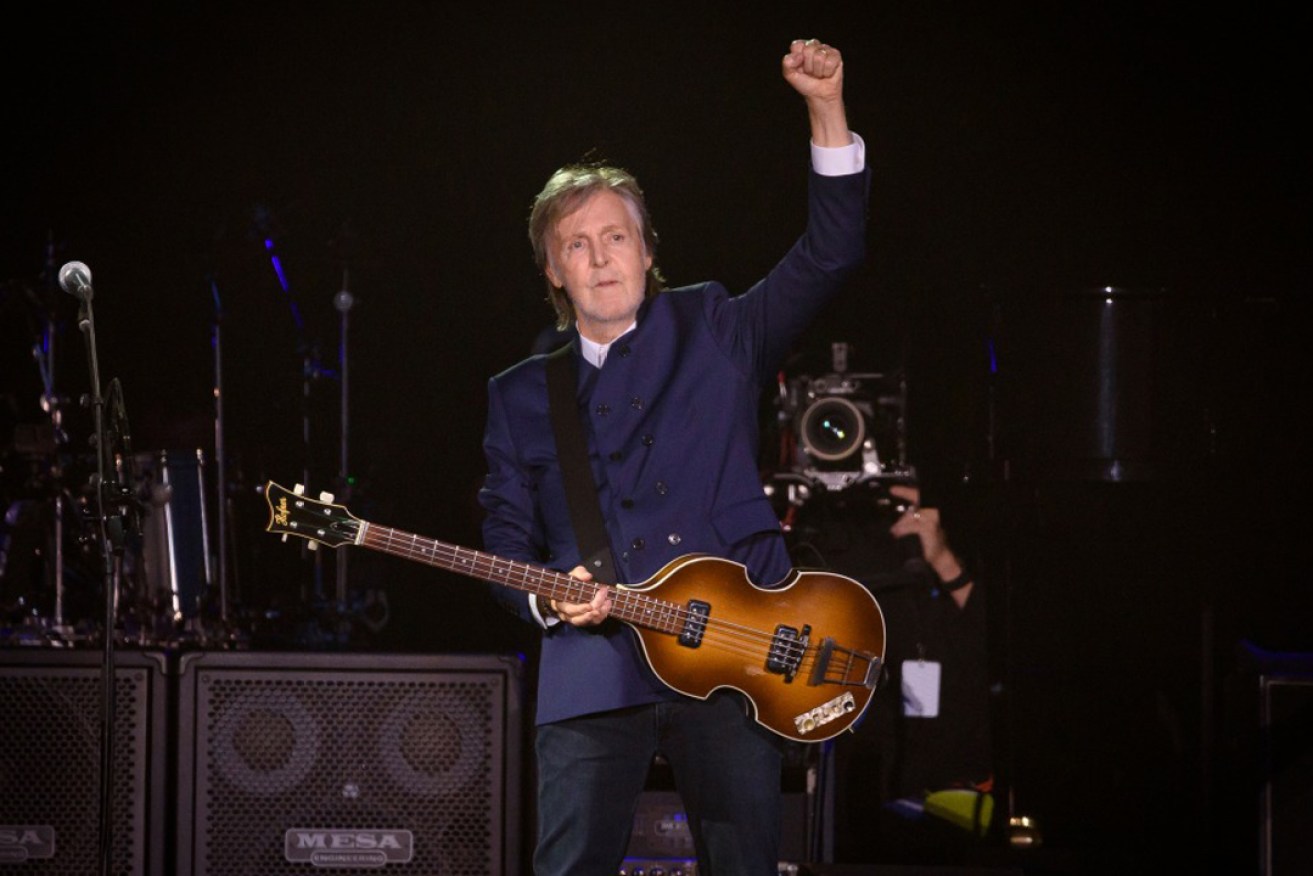 Paul McCartney performs during his "Got Back" tour last week in New York. Photo: Christopher Smith/Invision/AP