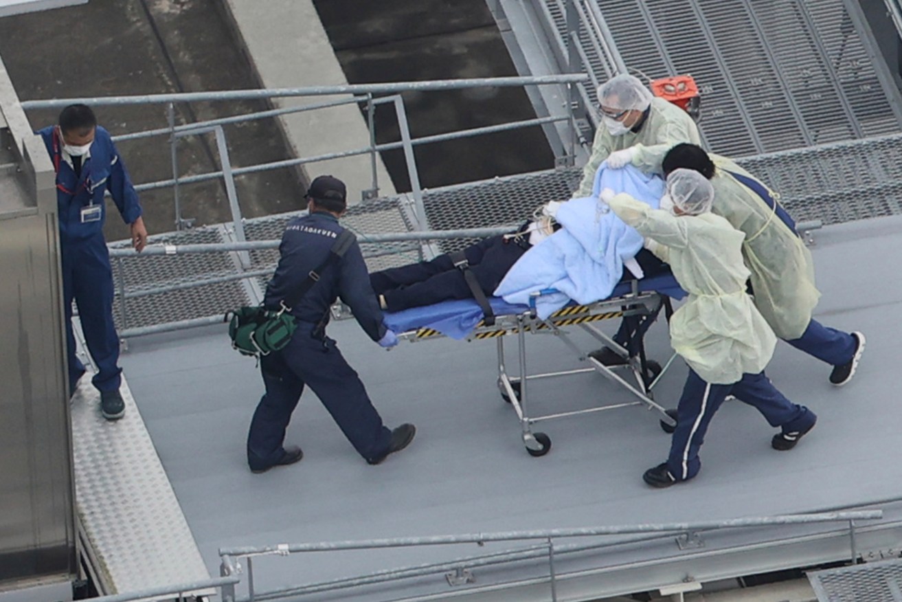Shinzo Abe is taken to hospital after being shot last week and was later declared dead. Photo: The Yomiuri Shimbun via AP Images