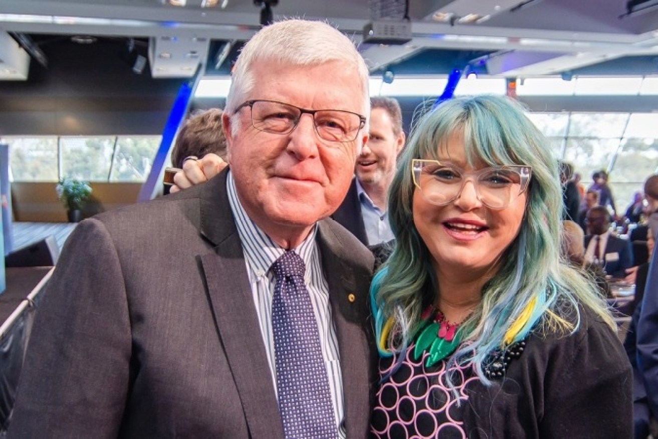 Bill Spurr pictured with Adelaide Fringe CEO Heather Croall at a 2019 event. Photo: Hughes PR