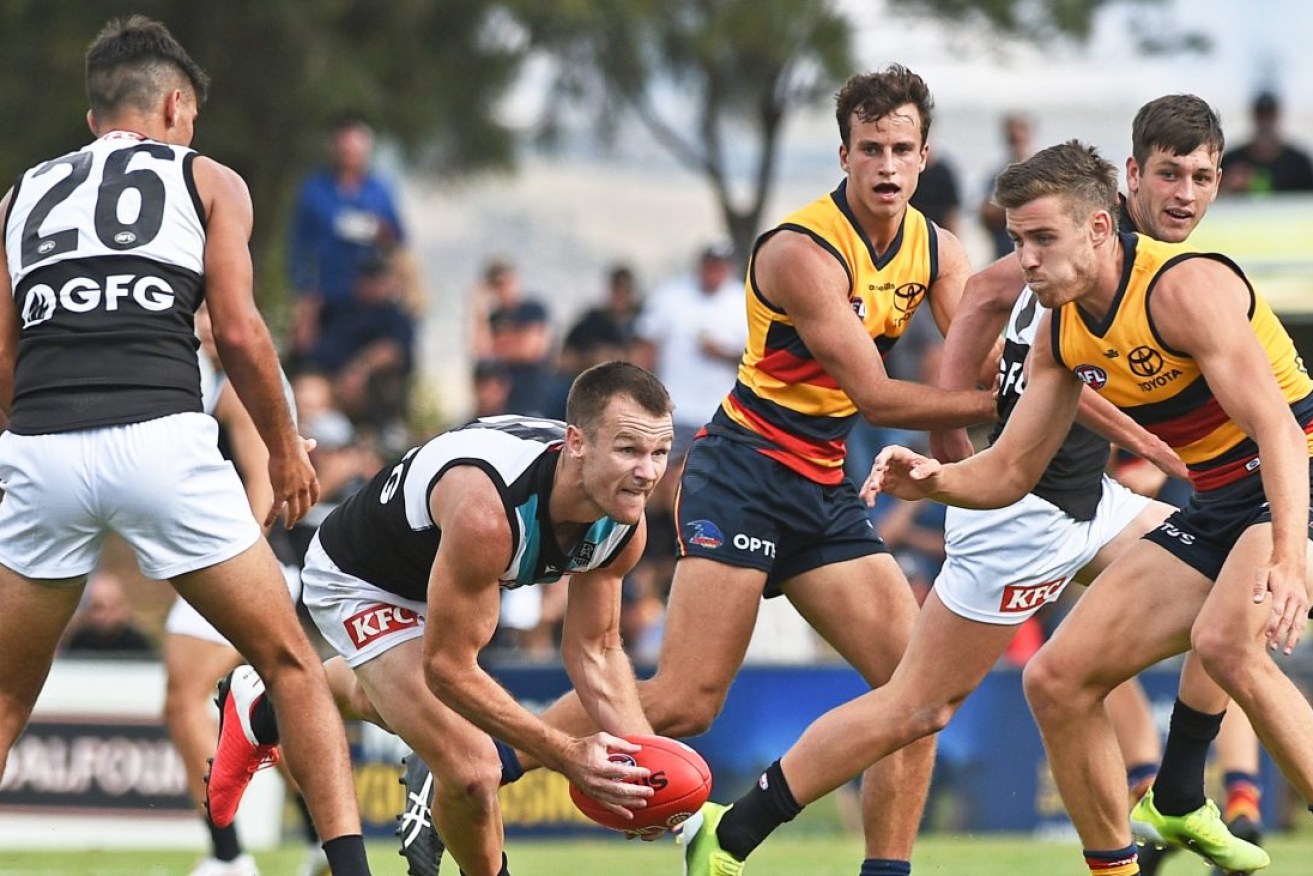 Robbie Gray in action at the pre-season Community Cup. Photo: Michael Errey/InDaily