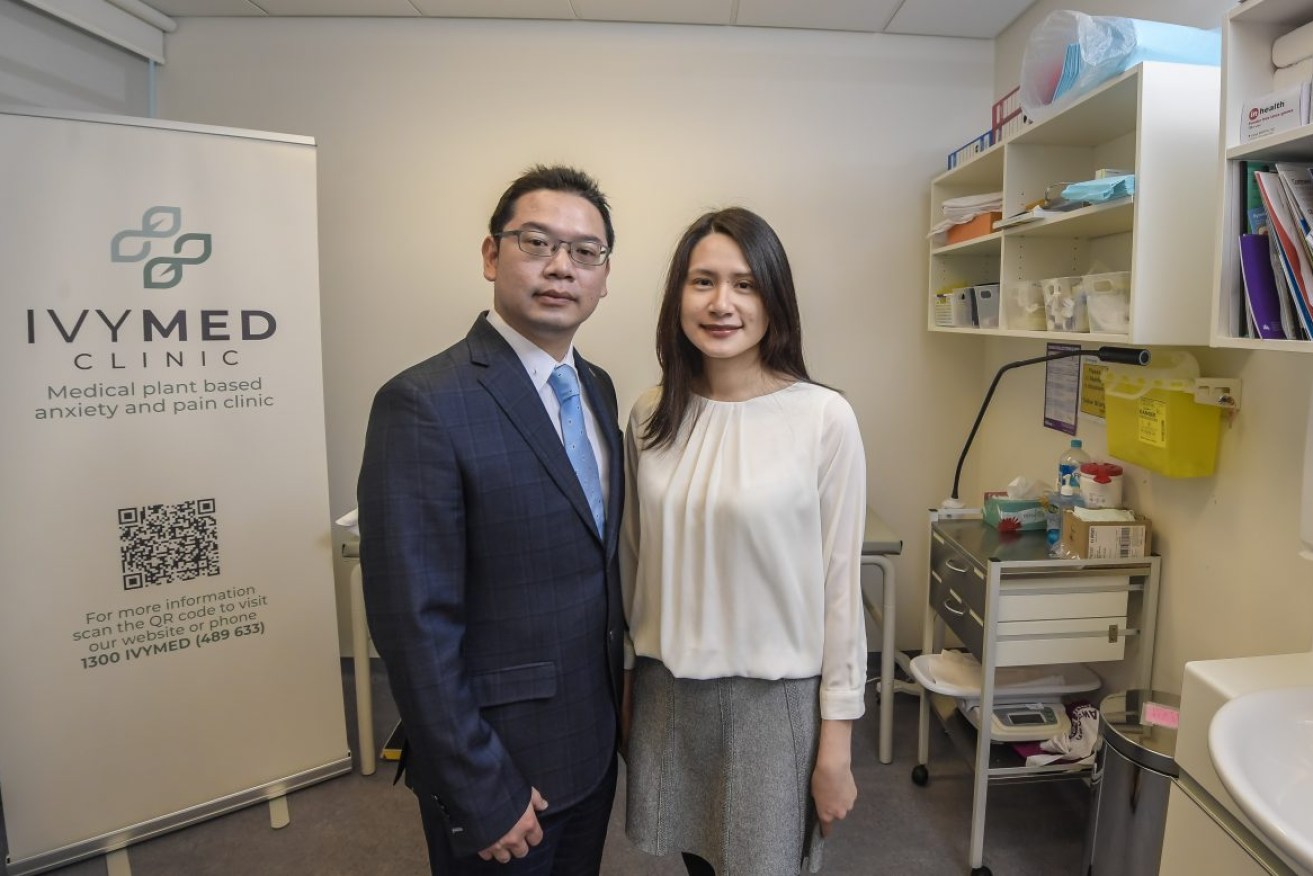 Dr Sheng-Wen Cheng and Dr Hsin-Pei Lin have opened a dedicated medicinal cannabis clinic in Adelaide. Photo: Roy VanDerVegt