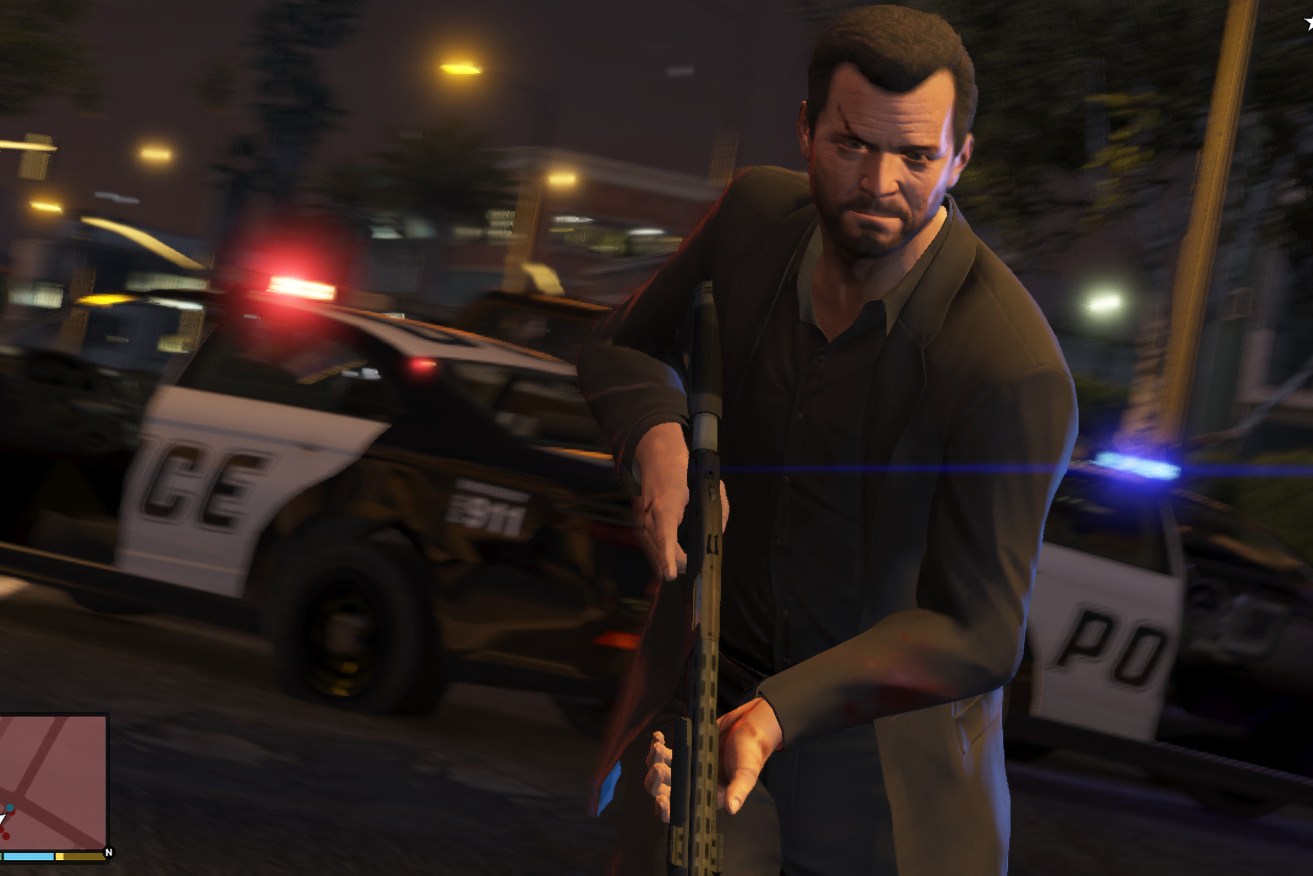 An authorised screen shot from video game Grand Theft Auto V. Photo: AP/Rockstar Games