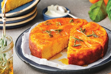 Recipe: Sticky mandarin & rosemary cake with yoghurt