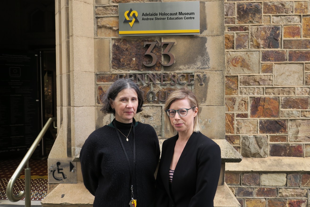 Adelaide Holocaust Museum director Kathy Baykitch (left) and chair Nicola Zuckerman. Photo: Jason Katsaras/InDaily