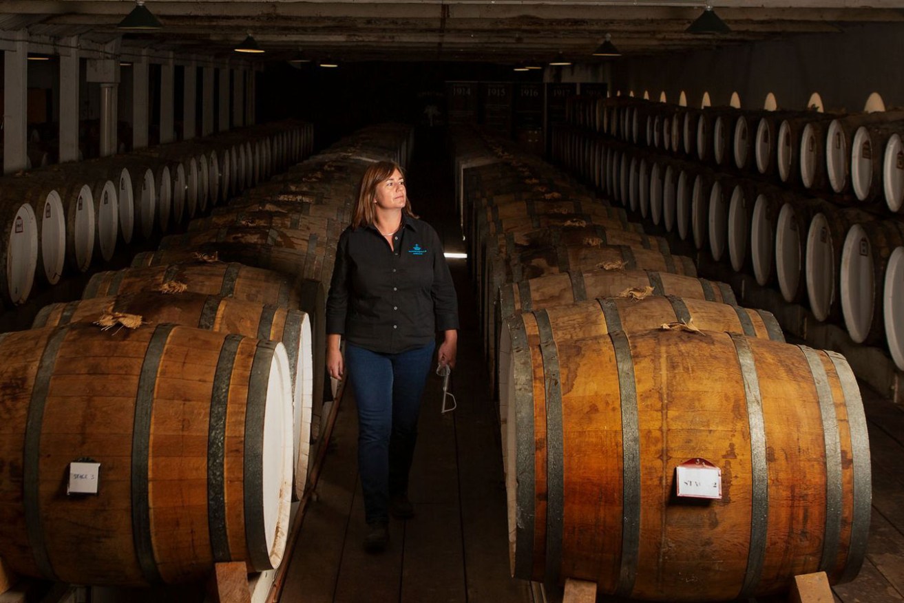 Seppeltsfield chief winemaker Fiona Donald in the winery's Centennial Cellar.