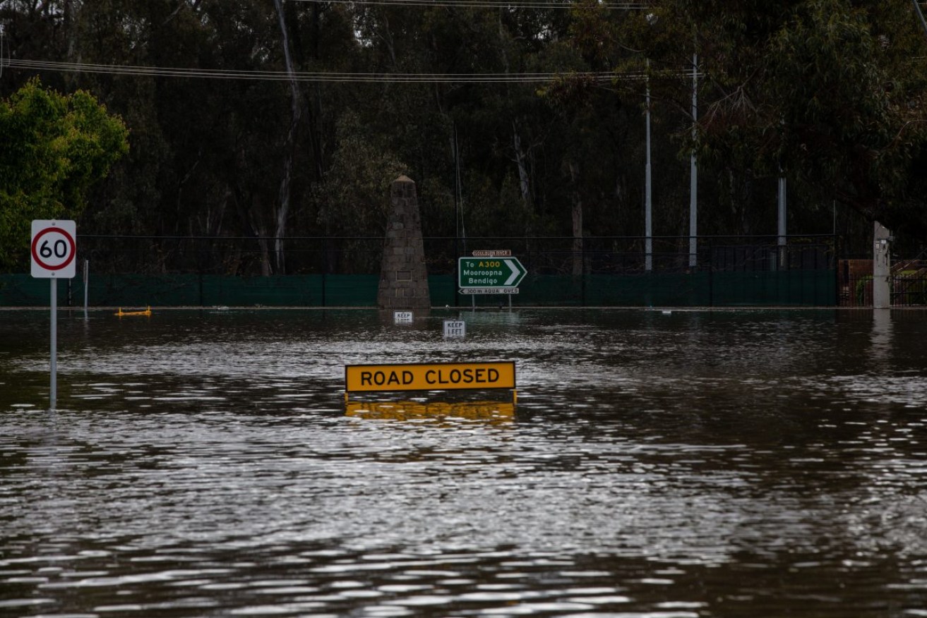 Flooding in Shepparton, Victoria. Photo: AAP/Diego Fedele