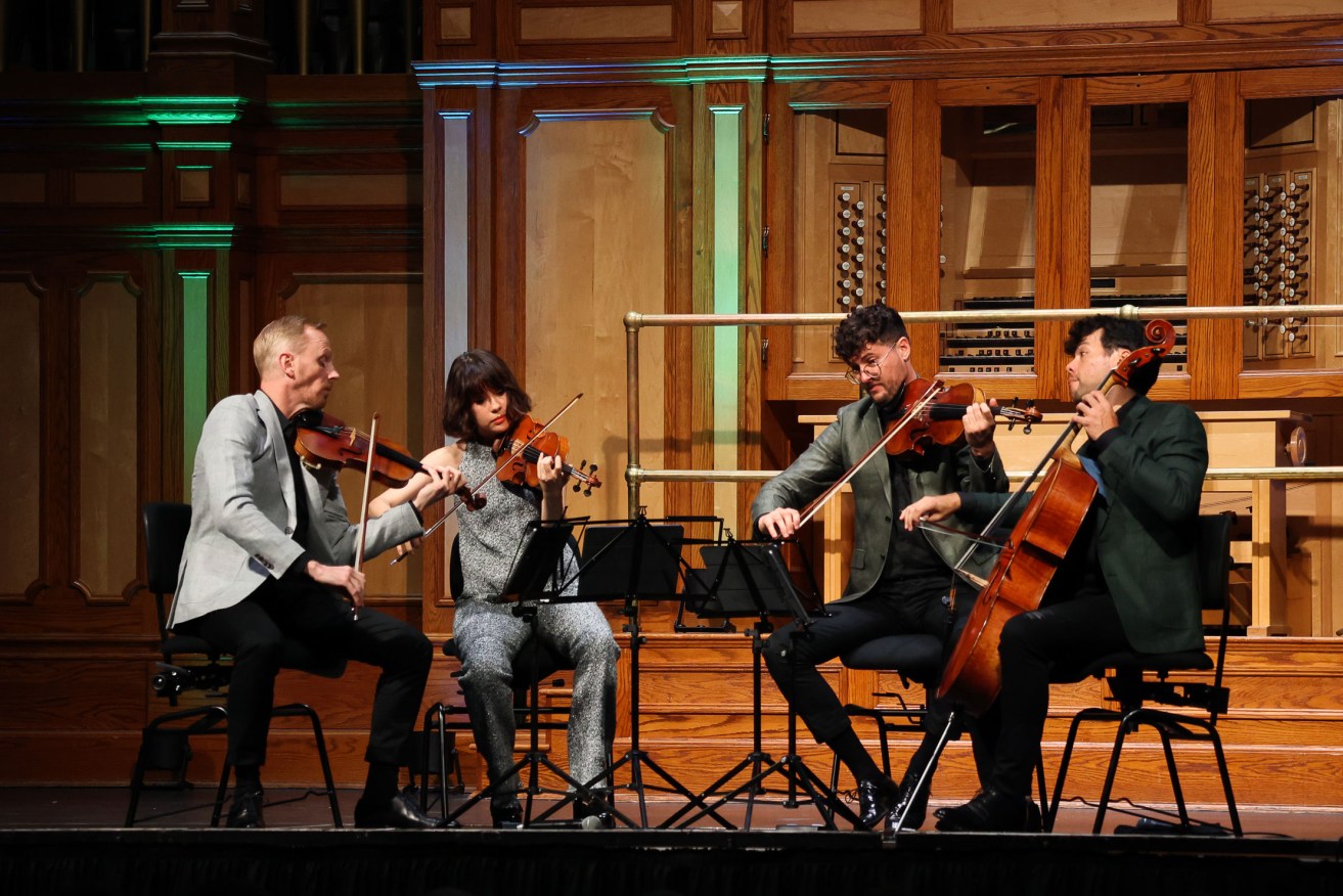 The Australian String Quartet performs 'Symonds Beethoven' at the Adelaide Town Hall. Photo: Kane Moroney