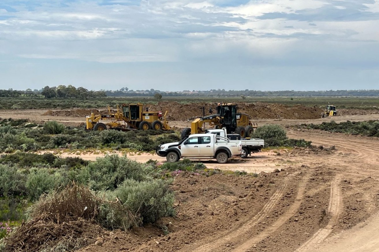 Clay is being raised for use on levee remiedation across the Riverland. Photo: Renmark Paringa Council