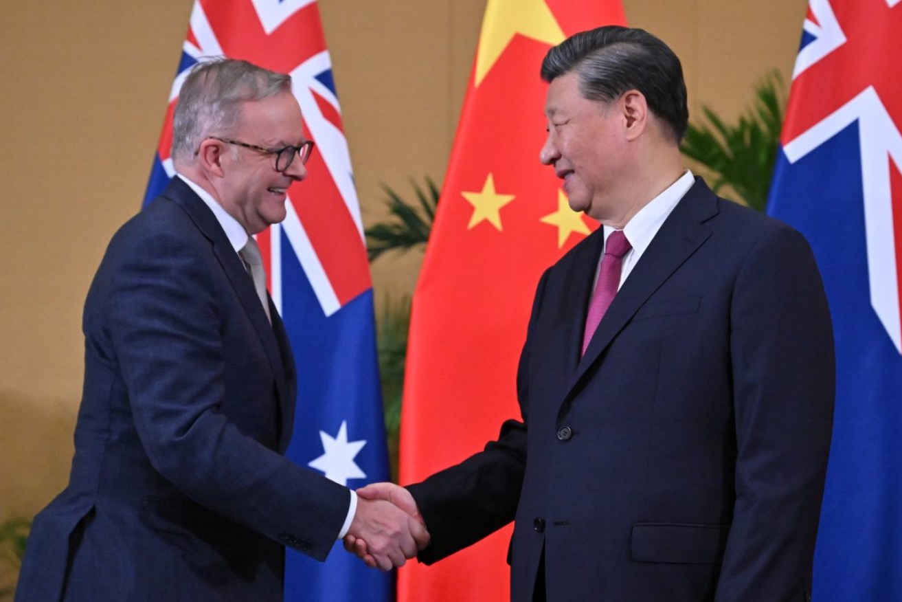 Prime Minister Anthony Albanese meets China’s President Xi Jinping in a bilateral meeting during the 2022 G20 summit in Bali. Photo: AAP/Mick Tsikas.