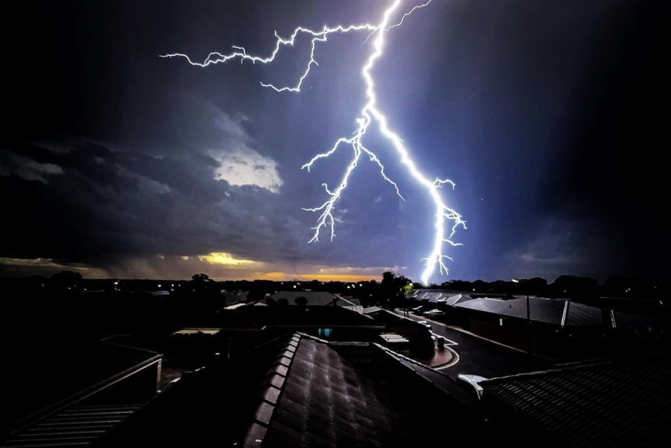 Spring storm in Adelaide's suburbs. Picture: Instagram/ @shane.curnow