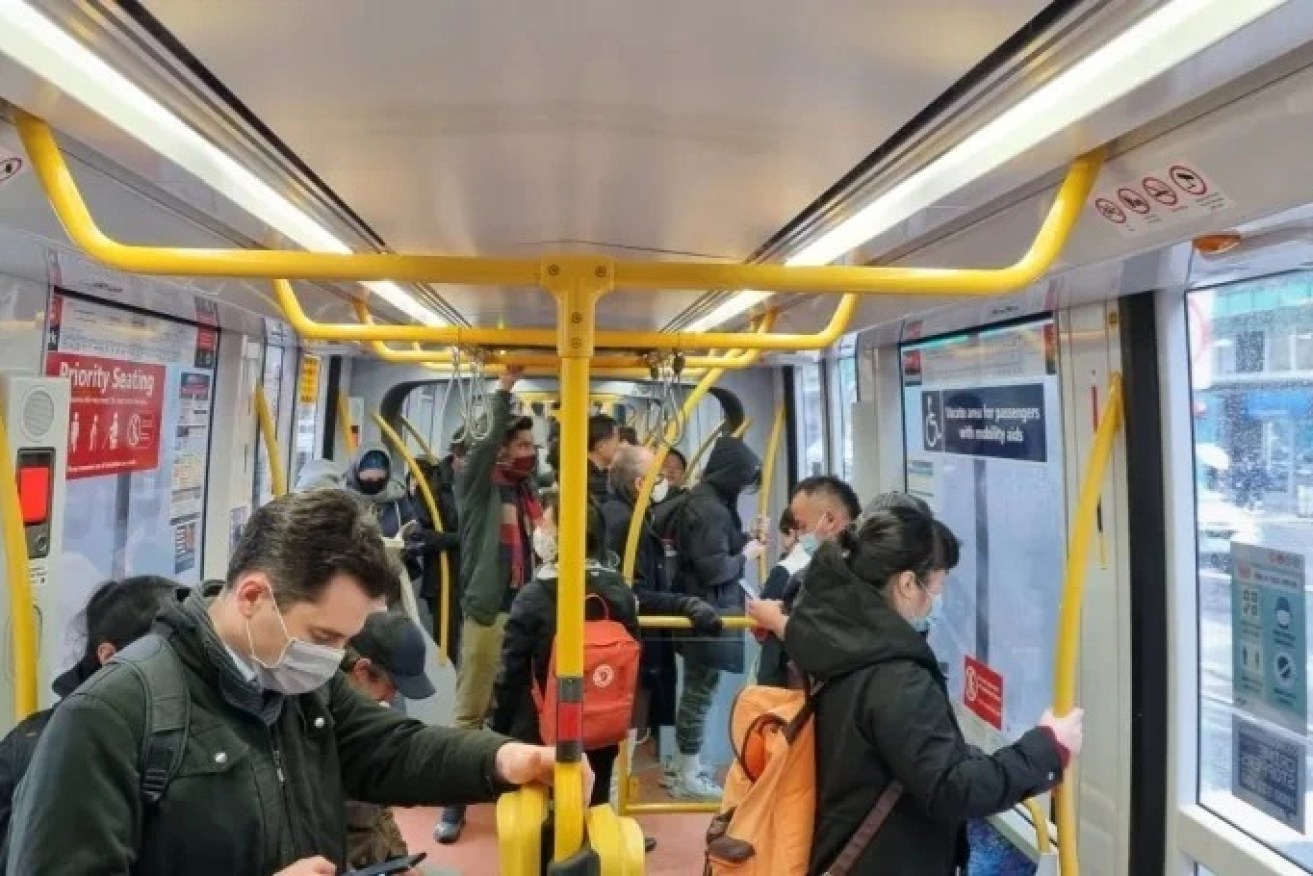 Mask mandates on public transport contributed to a rise in complaints last financial year, according to the Transport Deparment. Photo: Thomas Kelsall/InDaily