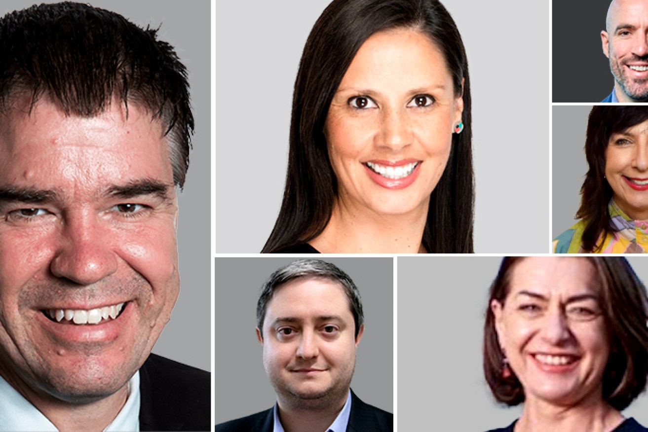 Matthew Nicholls (left), Chris Overton (bottom centre), Bronwyn Dodd (top centre), Kate Irving (bottom right), Anthony Riemann (top right) and Andrea Heading (centre right) have all be appointed to new positions.