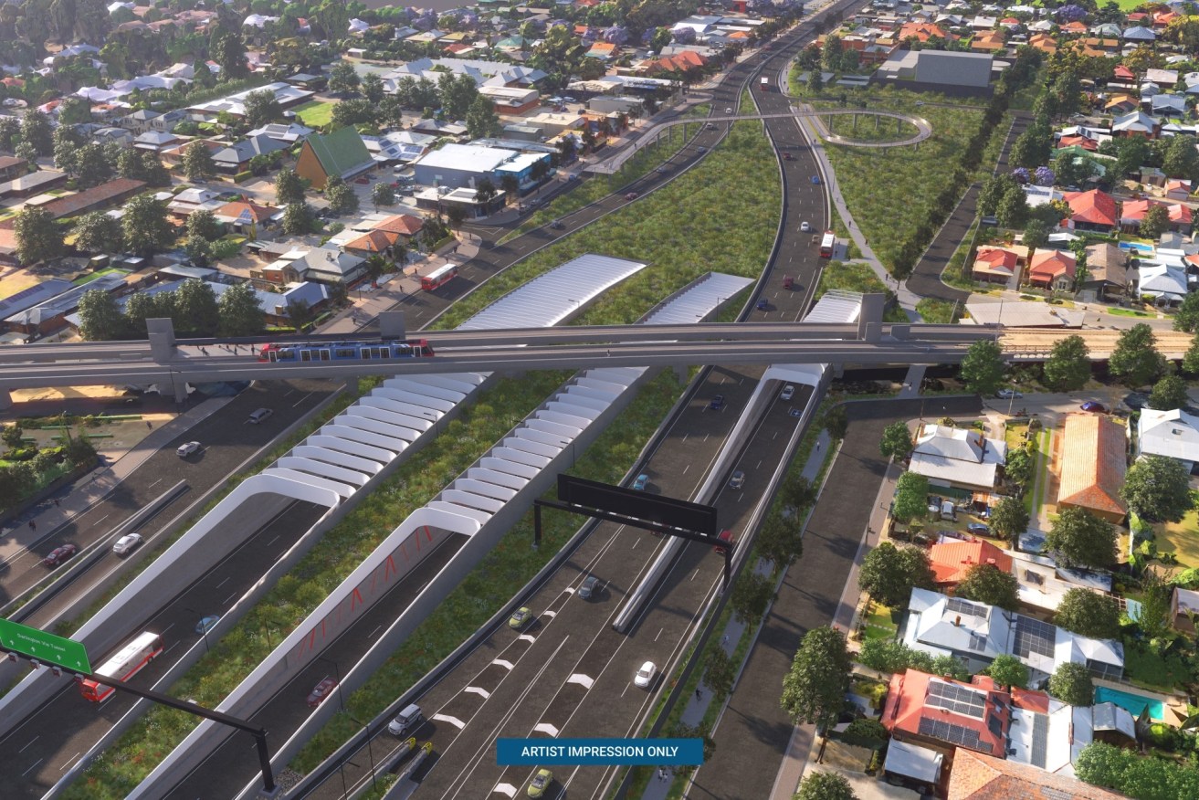 An artist impression of the North-South Corridor. Image: State Government
