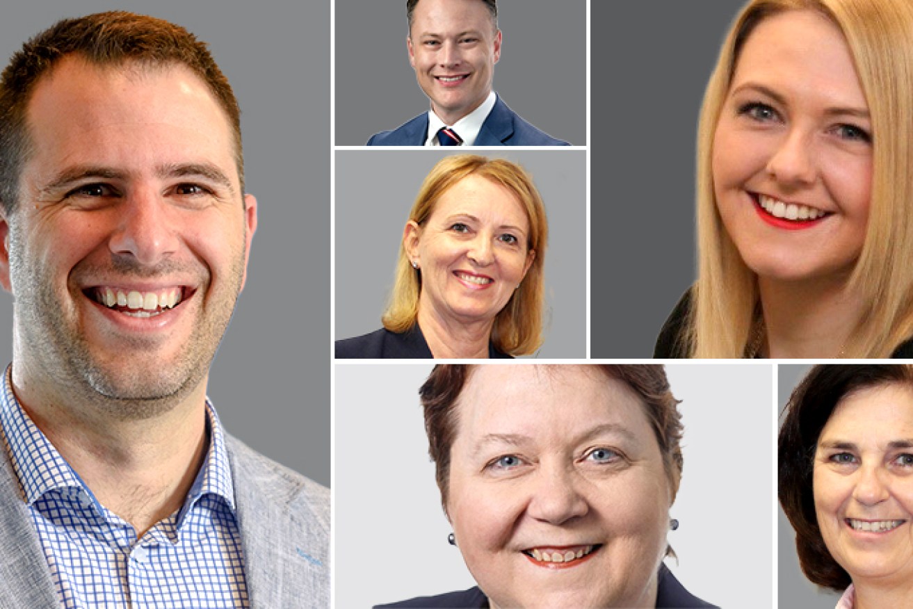 Daniel Kisgyano (left), Ben Owen (top centre), Bev Barber (centre), Elizabeth Olsson (bottom centre), Lauren Hillman (top right) and Dr Susan Stone (bottom right) have all been appointed to new positions. 