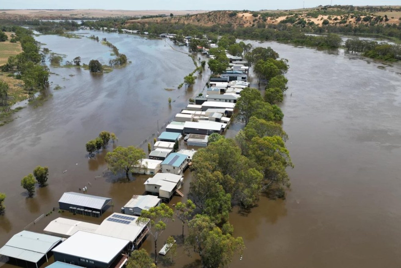 The state government set up grants to assist in the recovery after the River Murray floods of 2022/23: Photo: Matt Paternoster/Facebook