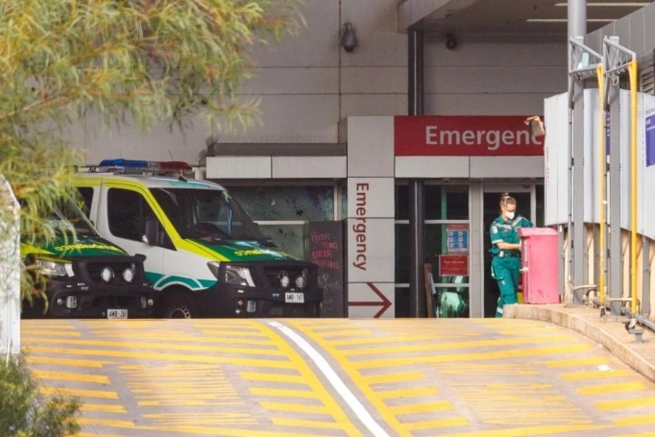 Ambulances at Flinders Medical Centre in Adelaide. Photo: Tony Lewis/InDaily