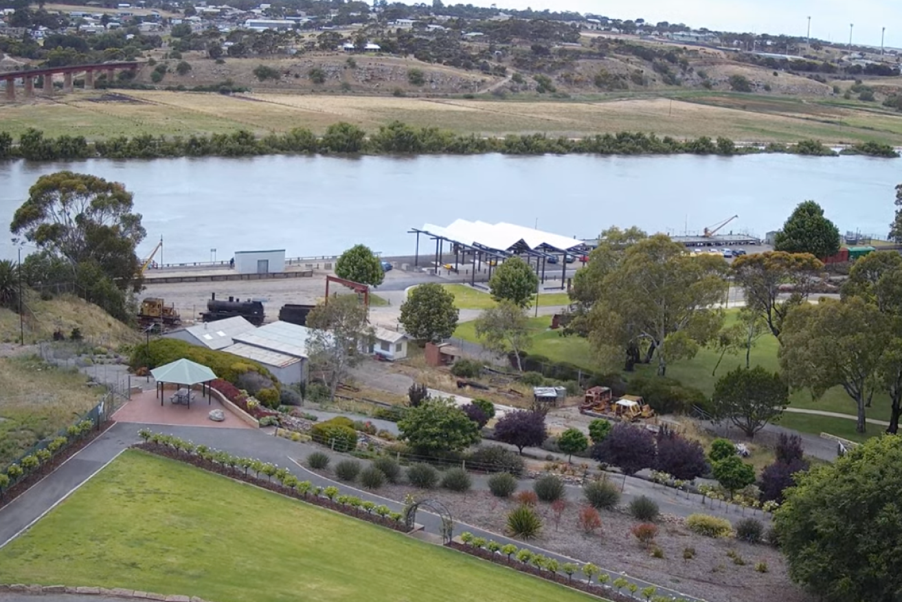 The live stream takes in views of the Murray River, the rail bridge that crosses the river and Sturt Reserve.
