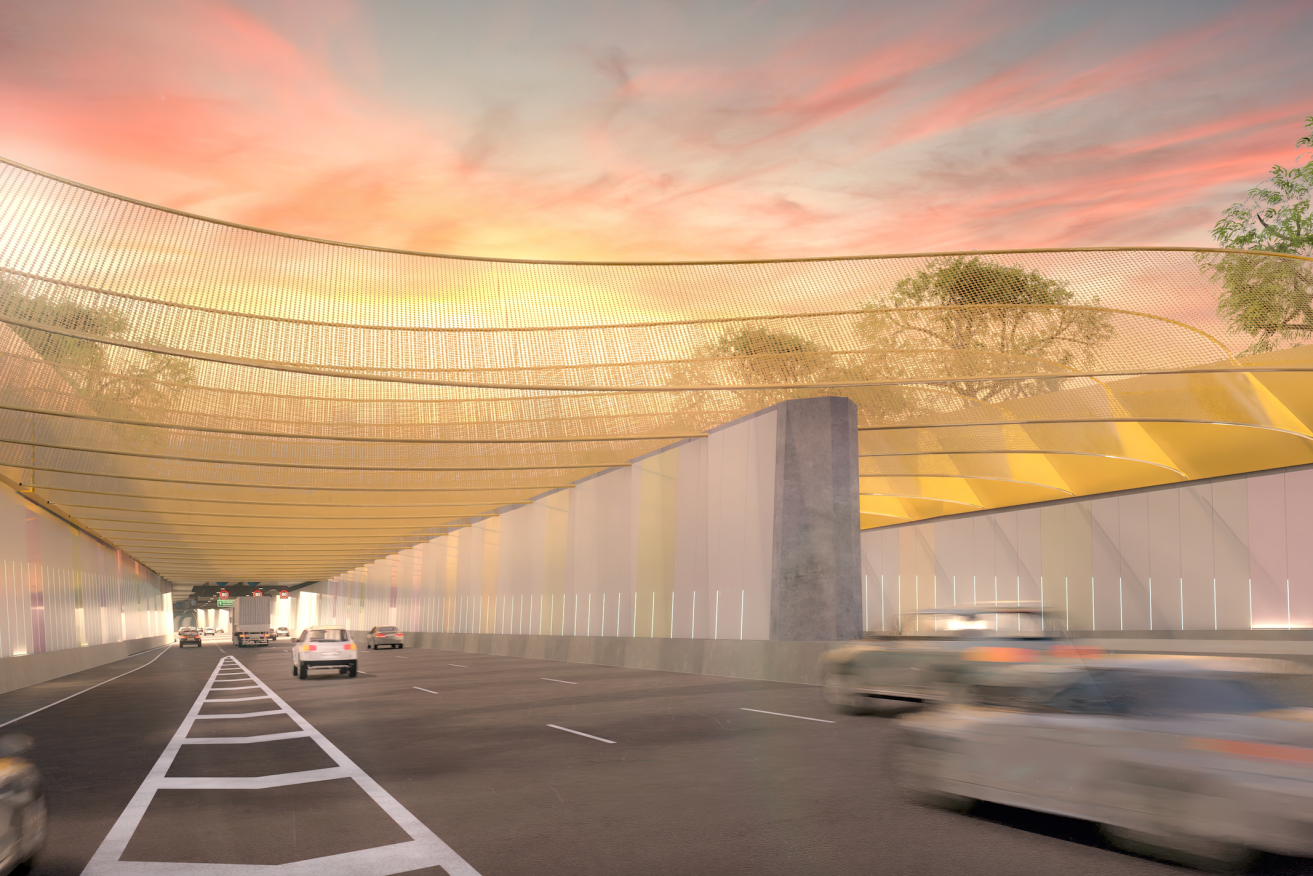 Outside the southern North-South Corridor tunnel entrance. Render: SA Government 