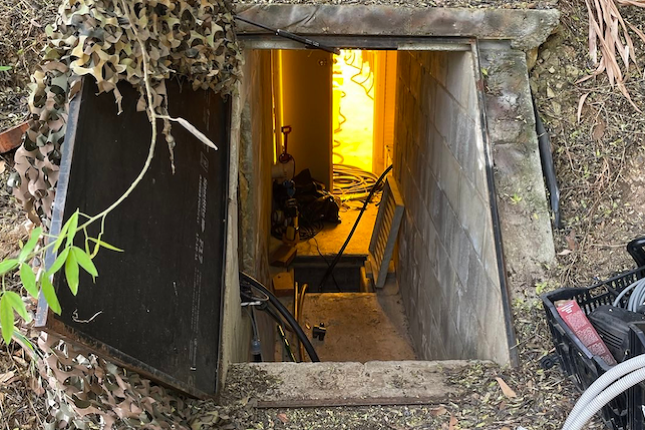 The underground bunker discovered at Coromandel East. Photo: SA Police