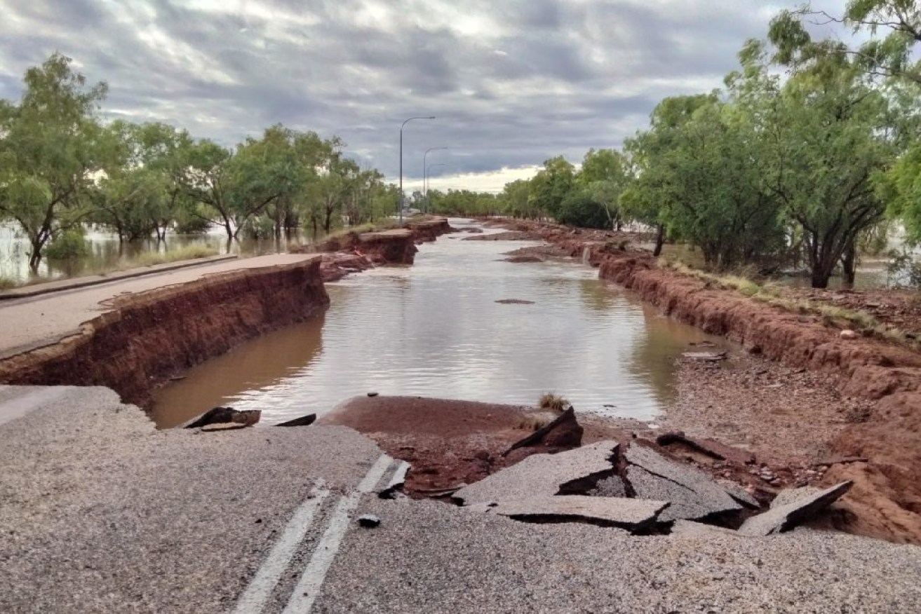 The Great Northern Highway at Fitzroy Crossing, Western Australia. Photo: AAP/Andrea Myers