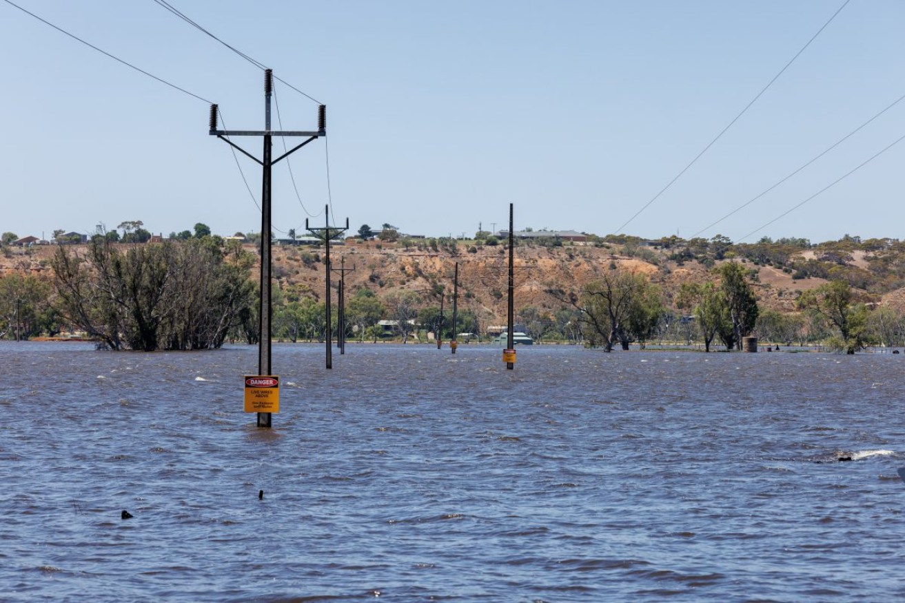 Flooding at Mypolonga. Photo: Tony Lewis/InDaily
