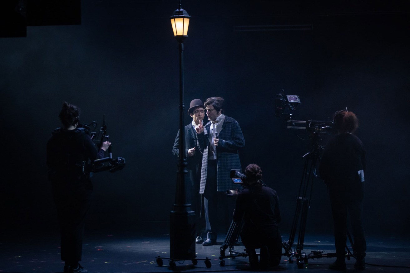 Matthew Backer (left) and Ewen Leslie in Sydney Theatre Company's adaptation of 'The Strange Case of Dr Jekyll and Mr Hyde'. Photo: Daniel Boud