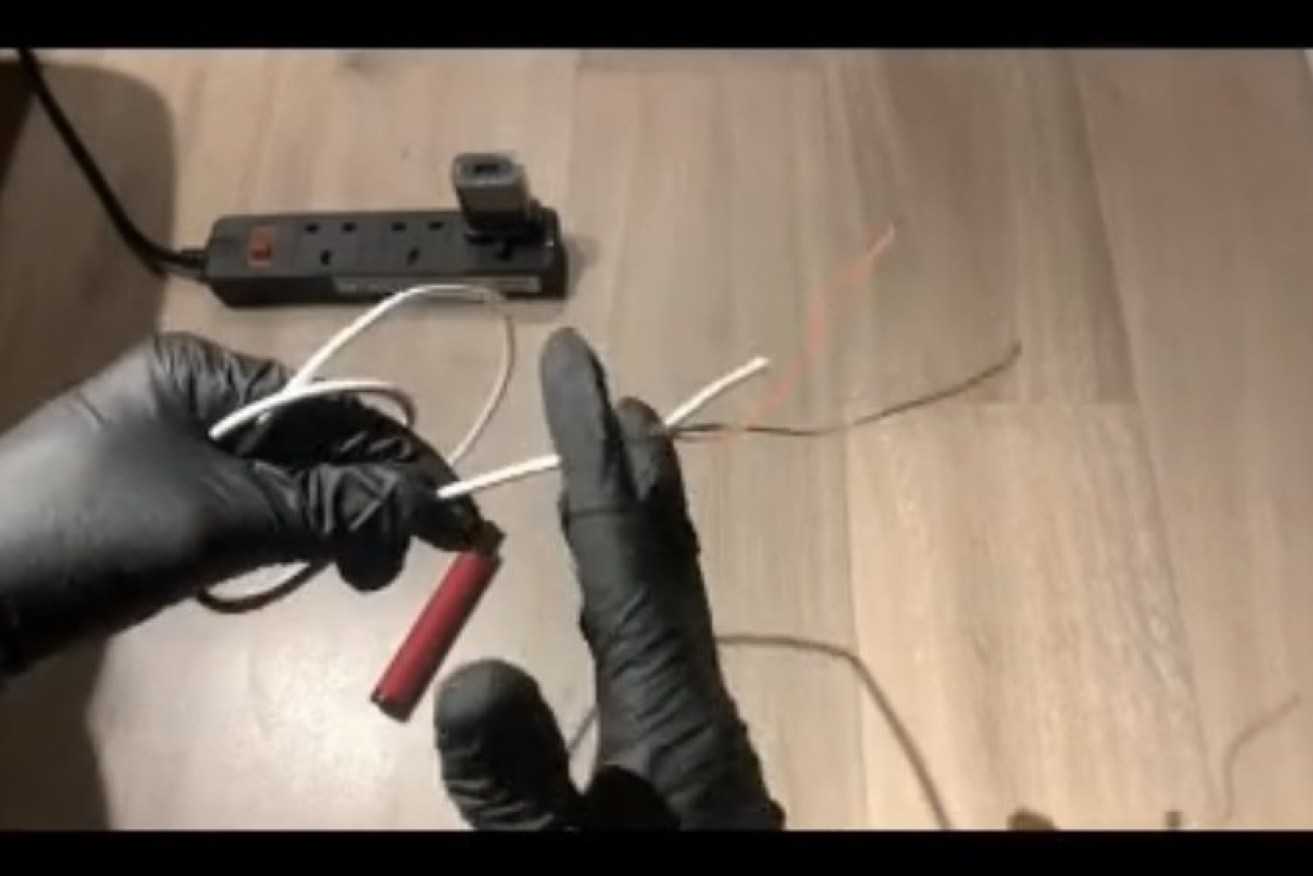 Warnings are being issued over social media videos showing how to DIY vape recharging. Photo: TikTok