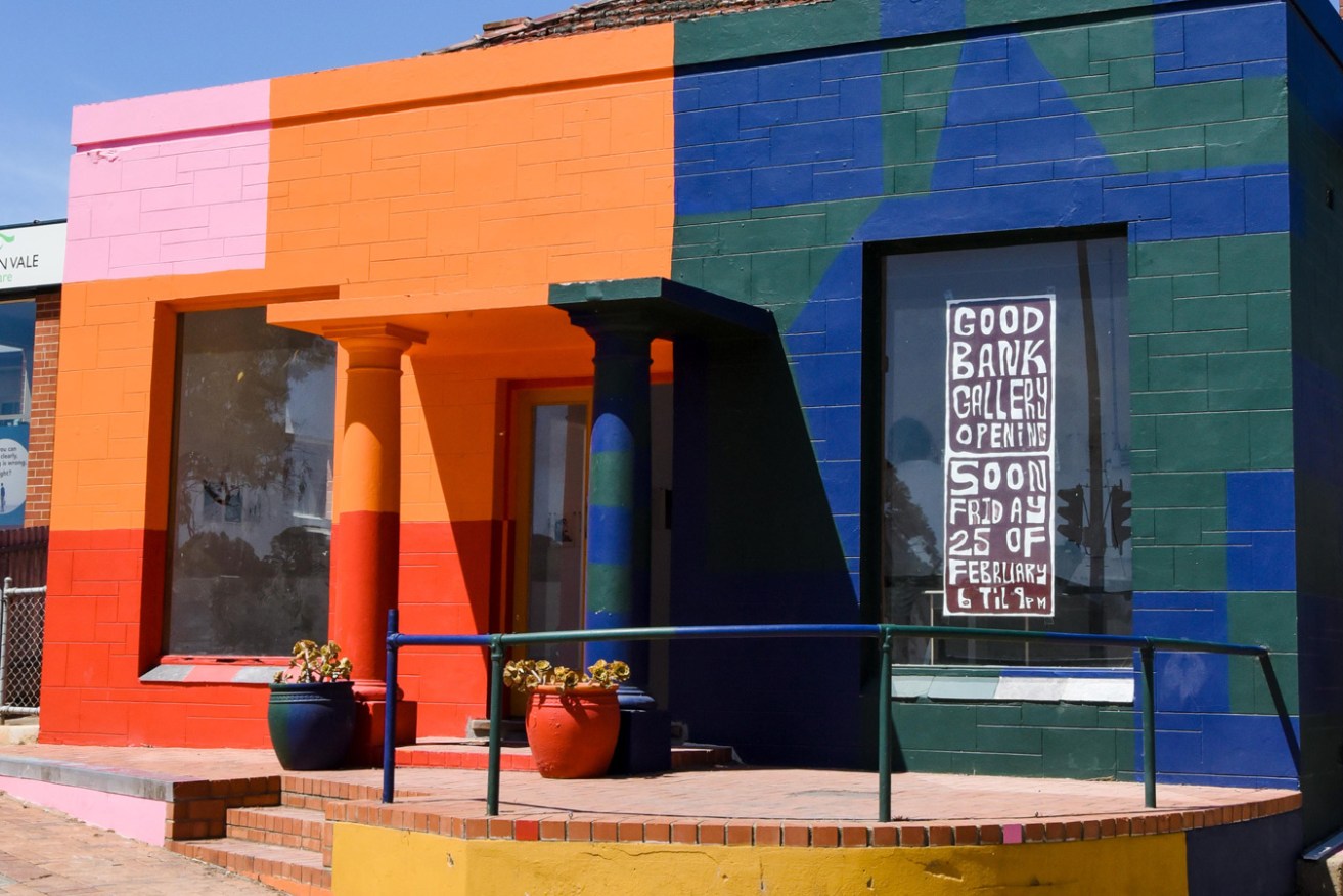 The colourful Good Bank Gallery in McLaren Vale opened to the public about a year ago and is hosting an exhibition in the 2023 Adelaide Fringe. Photo: Jack Fenby 