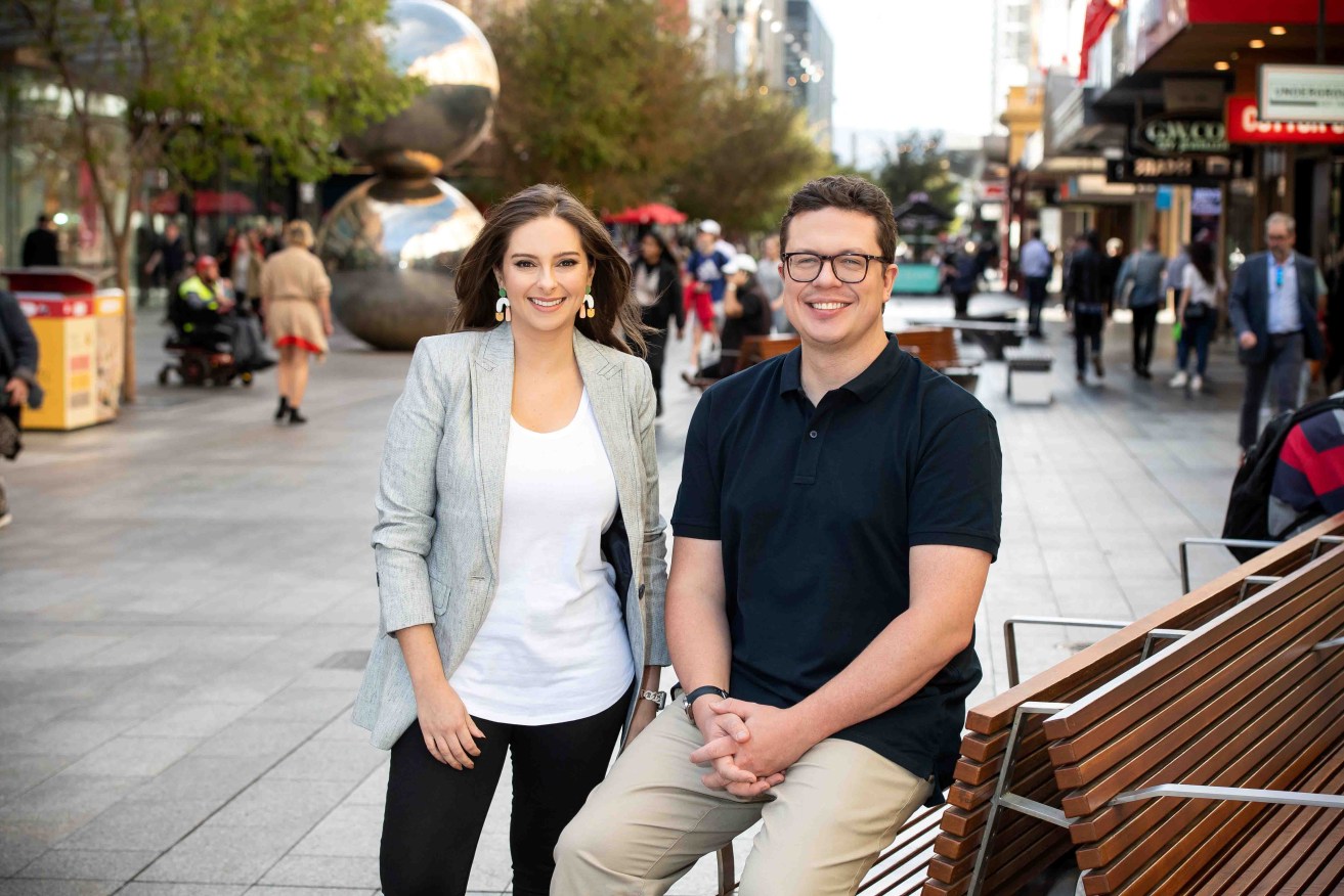 ABC Radio Adelaide breakfast presenters Stacey Lee and Nikolai Beilharz. Supplied image: ABC