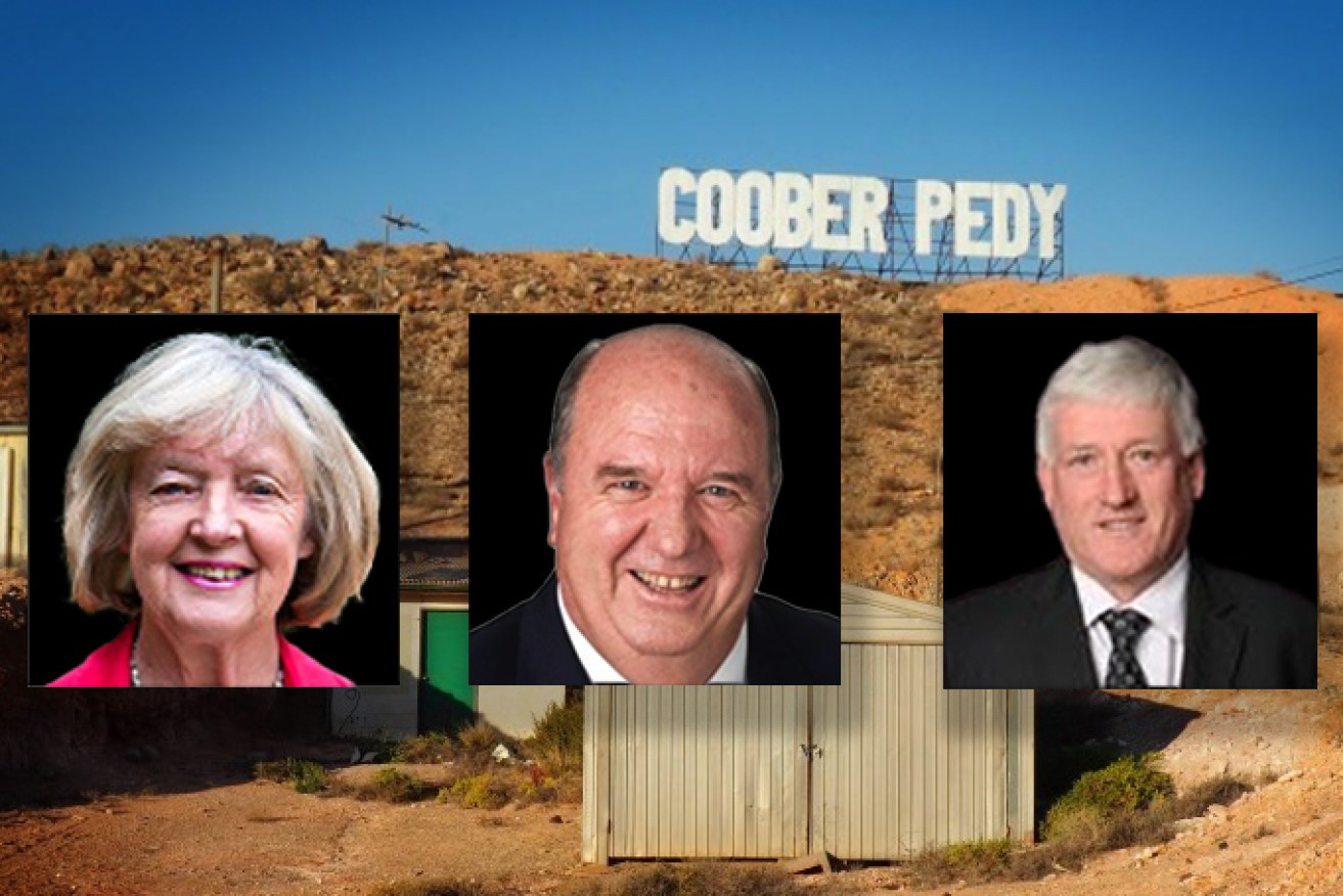 Three in one: Erika Vickery OAM, Geoff Sheridan and John Moyle  have been appointed administrators of Coober Pedy council - a role previously held by one person. 
