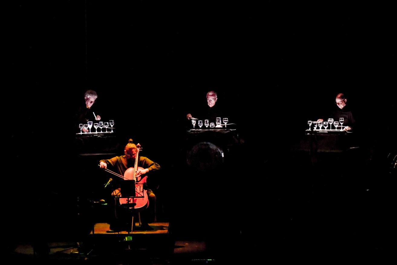 Kronos Quartet in dramatic form at the Festival Theatre on Monday. Photo: Roy VanDerVegt