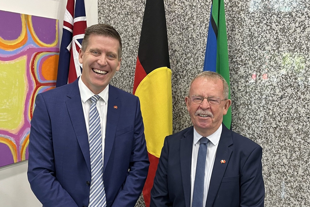 Local Government Association of SA CEO Clinton Jury (left) and Local Government Minister Geoff Brock have been at odds over a mandatory "advice" scheme being rolled out to SA councils. Photo: supplied