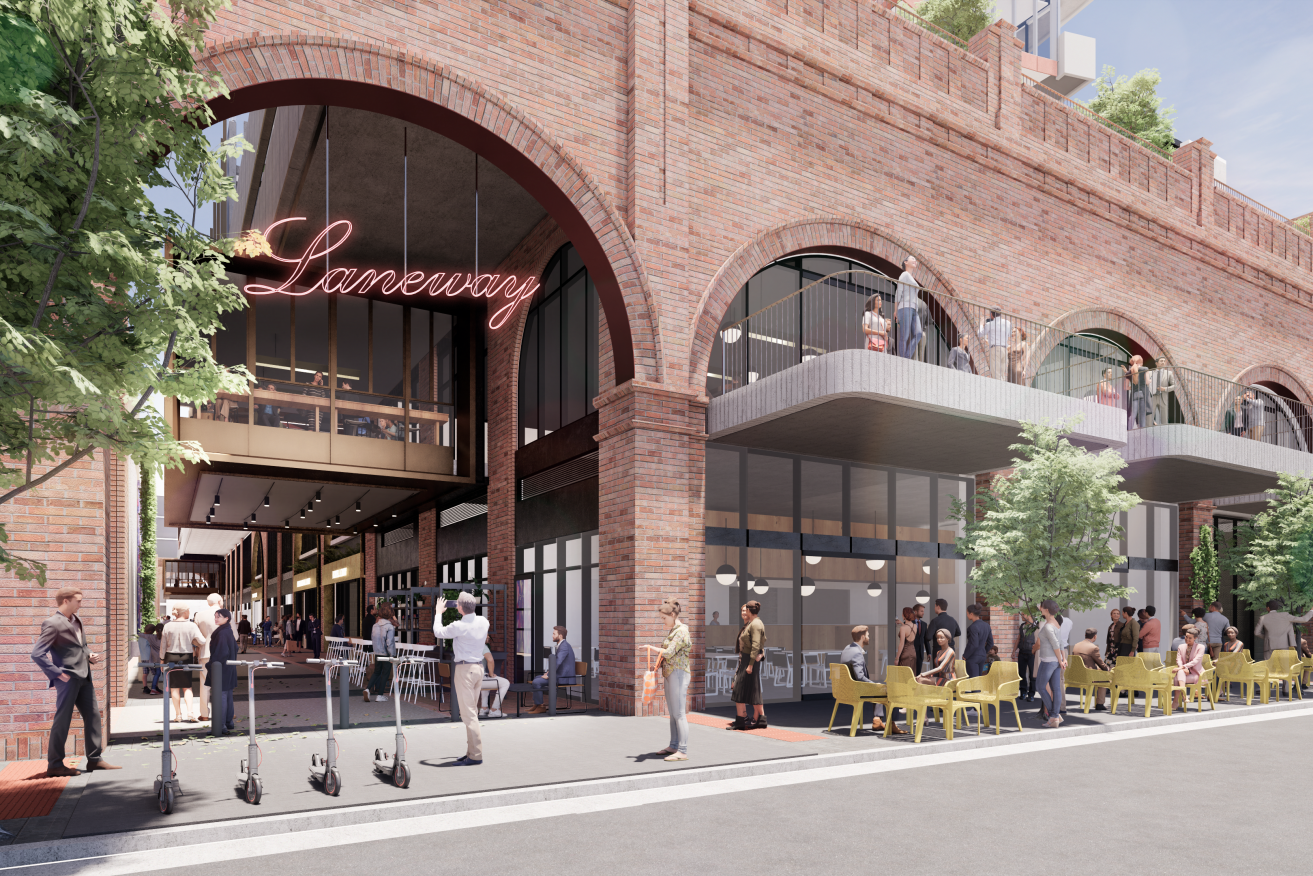A revised render of "Market Square". Image: ICD Property/Adelaide City Council 