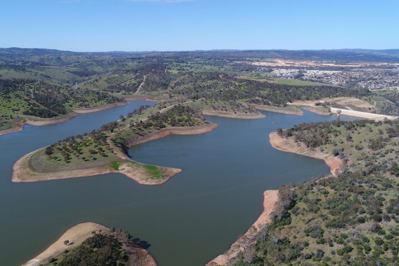 Little Para Reservoir (pictured) is at 69 per cent of its full water capacity today. Photo: SA Water/supplied