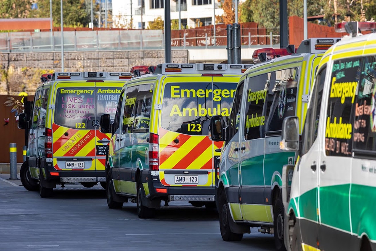 Before the 2022 election, the ambulance union was campaigning hard on ramping. Photo: Tony Lewis/InDaily