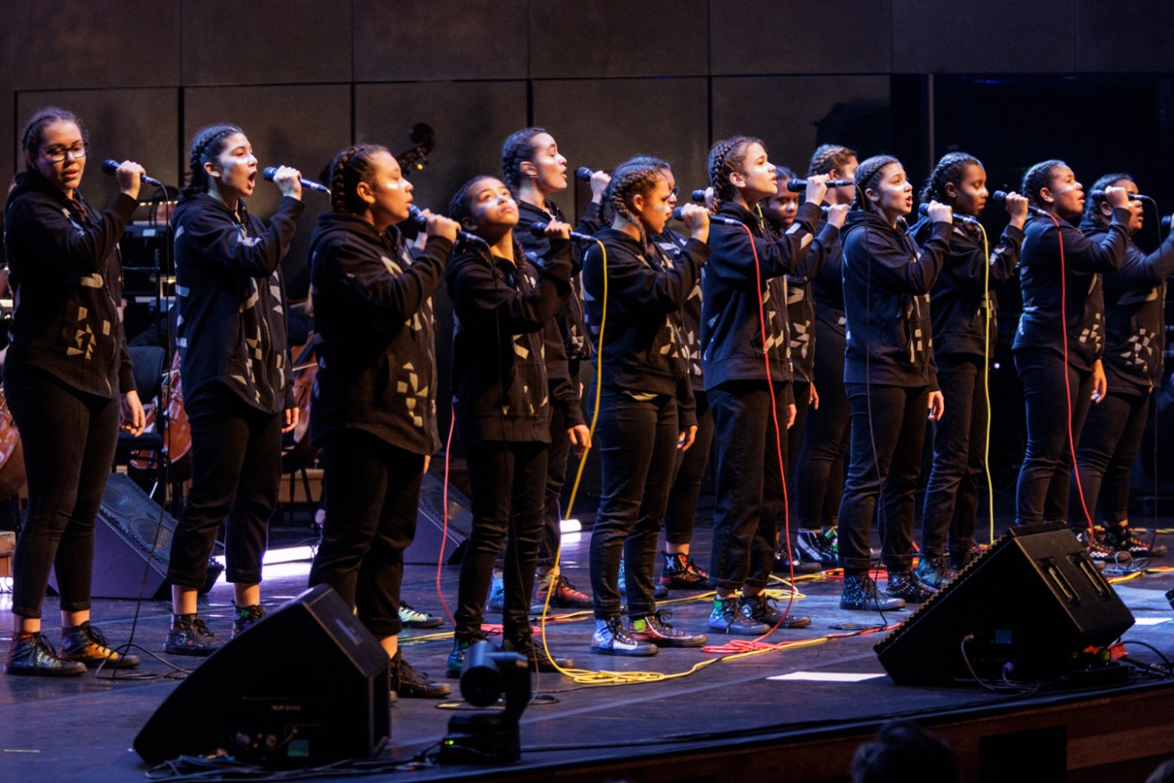 Spinifex Gum features singers from the Marliya choir. Photo: Andrew Beveridge 