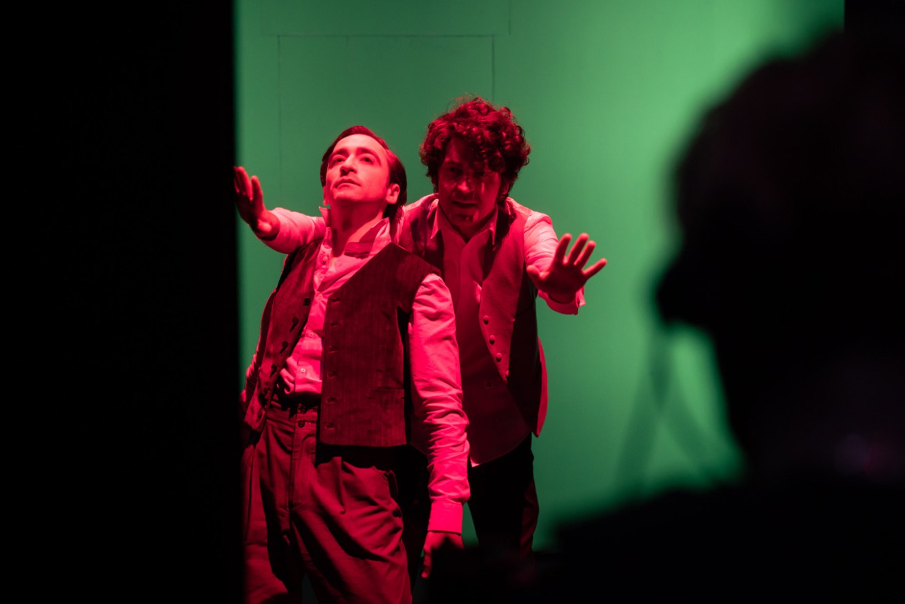 Matthew Backer and Ewen Leslie in 'Strange Case of Dr Jekyll and Mr Hyde'. Photo: Daniel Boud