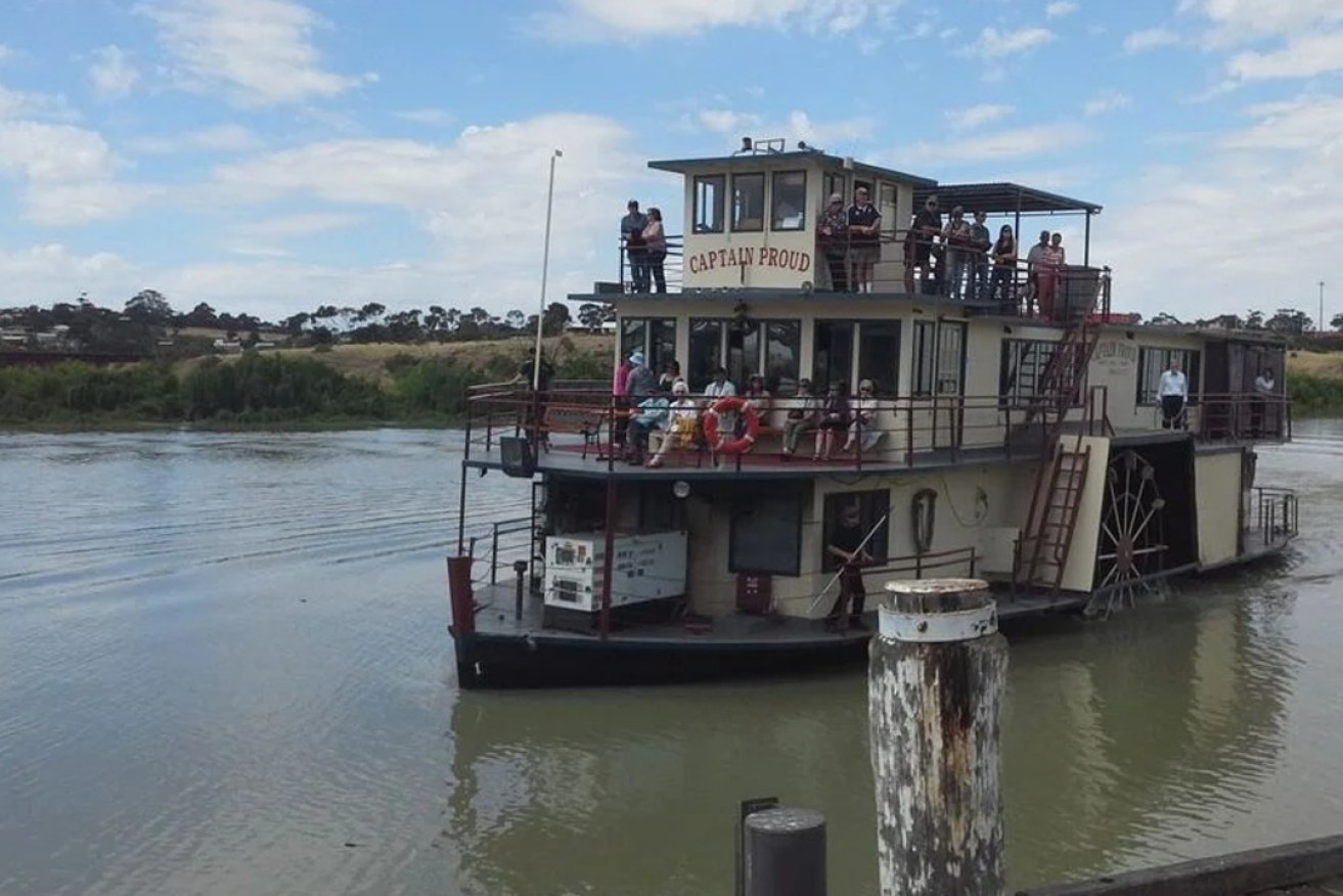 The Captain Proud paddleboat is cruising the River Murray again after the summer floods. Photo: Captain Proud Paddle Boat Cruises
